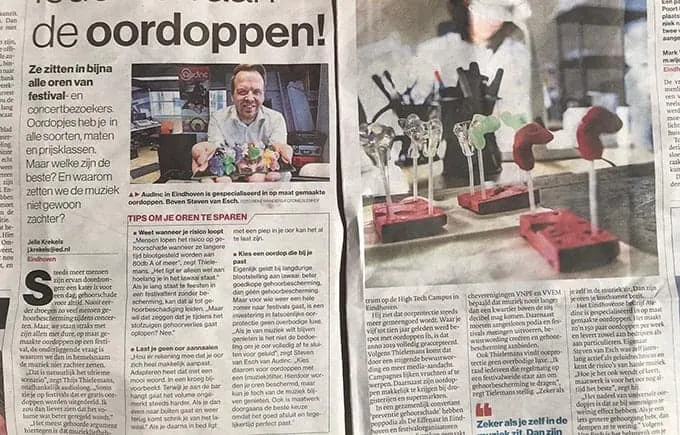 Audinc Hearing Protection in the Eindhovens Dagblad!